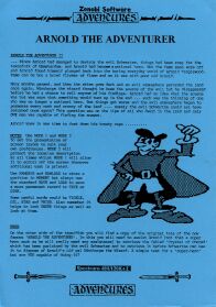 Arnold the Adventurer I & II (ZX Spectrum) (missing instruction sheet for Arnold I) (Contains Hint Sheet)