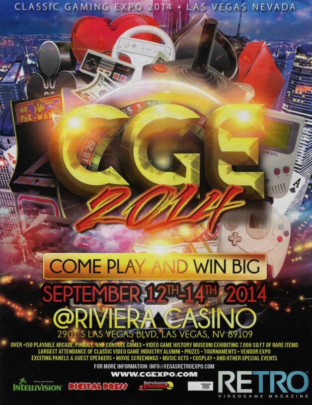 Classic Gaming Expo 2014 (Las Vegas, NV, September 12-14, 2014) Program