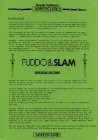 Fuddo & Slam (ZX Spectrum) (missing tape) (Contains Hint Sheet, Map)