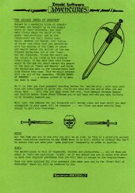 Golden Sword of Bhakhor, The (ZX Spectrum) (Contains Hint Sheet)