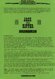 Jack the Ripper (CRL) (ZX Spectrum) (missing tape) (Contains Hint Sheet)