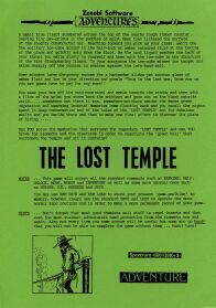 Lost Temple, The (ZX Spectrum) (missing tape)