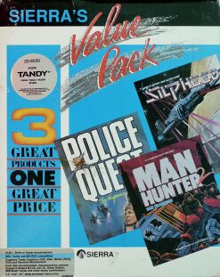 Sierra's Value Pack: Police Quest 2: The Vengeance, Manhunter 2: San Francisco, Silpheed (IBM PC) (missing Manhunter 2 card)