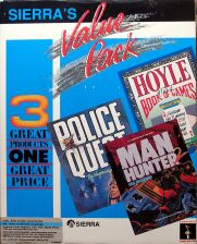 Sierra's Value Pack: Police Quest 2: The Vengeance, Manhunter 2: San Francisco, Hoyle Official Book of Games Volume I (IBM PC)