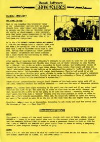 Teenage Emergency (ZX Spectrum) (missing tape) (Contains Hint Sheet)