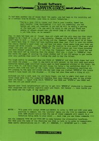Urban (ZX Spectrum) (Contains Hint Sheet)