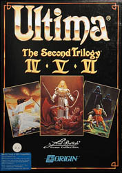 Ultima: the Second Trilogy IV-V-VI (IBM PC) (Contains Manual cover sketch)