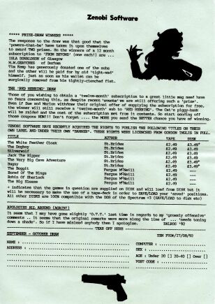 Zenobi Newsletter Aug. 27, 1992