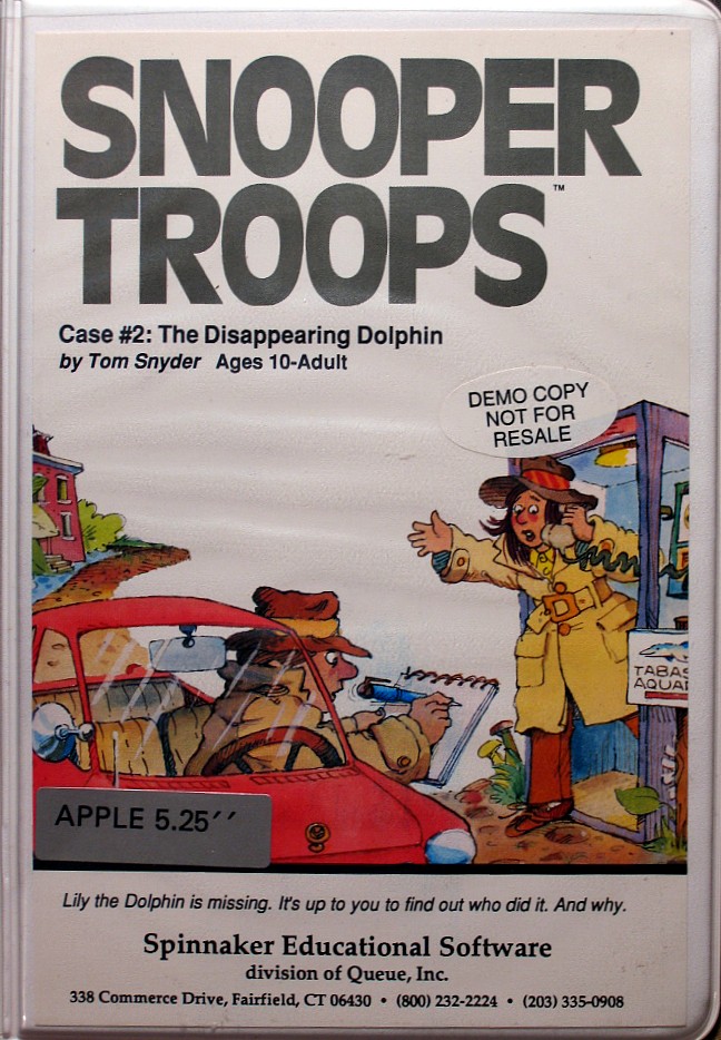 Computer Game Museum Display Case - Snooper Troops: The Disappearing Dolphin