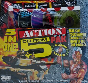 Action CD-ROM 5 Pak (War in the Gulf; Shadowlands; SPECTRE; Darklands; Operation Combat II) (GT Interactive) (IBM PC)