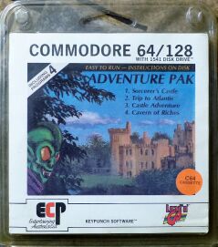 Adventure Pak: Sorcerer's Castle, Trip to Atlantis, Castle Adventure, Cavern of Riches (Boxed) (ECP) (C64)