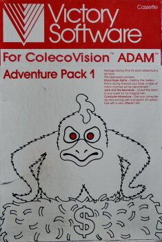 Adventure Pack 1 (Moon Base Alpha/Jack and the Beanstalk/Computer Adventure) (Victory Software) (Colecovision ADAM) (missing tape)
