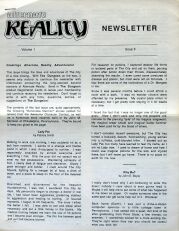 Alternate Reality Newsletter Volume 1 Issue 5 Alternate Reality Newsletter Volume 1 Issue 5