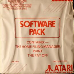 Atari Software Pack (The Home Filing Manager, Paint, The Pay-off) (Atari) (Atari 400/800)