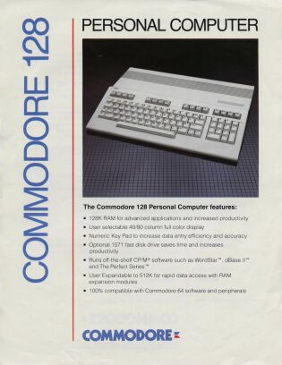 Commodore 128 Brochure Commodore 128 Brochure
