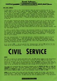 Civil Service, The (Amiga) (Contains Hint Sheet)