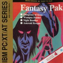 Fantasy Pak: Dungeons of Kroz, Wumpus Hunter, Night Bomber and Asteroid Resque (Prism Leisure) (IBM PC)