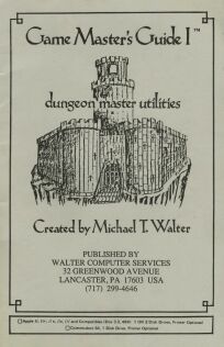 Game Master's Guide I (Walter Computer Services) (C64)