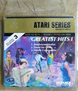Greatest Hits I: Mushroom Masher, Quest for Gold, Missile Commander (Keypunch Software) (Atari 400/800)
