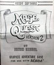 Mage Quest Version 2 (Reedy Software) (Colecovision ADAM)