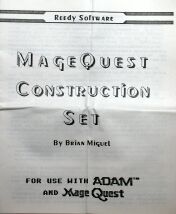 Mage Quest Construction Set (Reedy Software) (Colecovision ADAM)