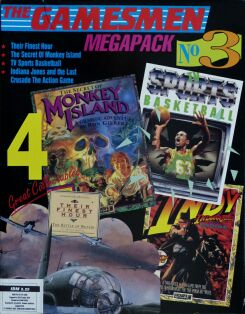 Gamesmen Megapack No. 3, The (includes Their Finest Hour, The Secret of Monkey Island, TV Sports Basketball and Indiana Jones and the Last Crusade Action Game) (Ozisoft) (IBM PC)