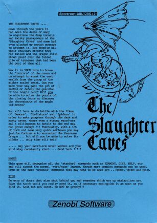 Slaughter Caves, The (ZX Spectrum)