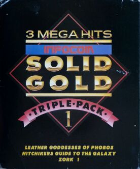 3 Mega Hits Infocom Solid Gold Triple Pack 1: Leather Goddesses of Phobos, Hitchhikers Guide to the Galaxy, Zork I