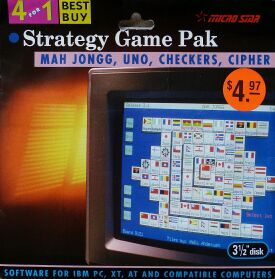 Strategy Game Pak: Mah Jongg, Uno, Checkers, Cipher (Micro Star) (IBM PC)