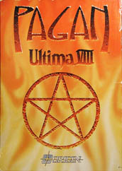 Ultima VIII: Pagan (Pentagram Box) (IBM PC) (Contains Ultimate Strategy Guide, Clue Book, Ad Print, Ad Proof)